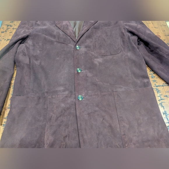 VTG- Golden Bear XL Suede Leather Coat Jacket Blazer - Picture 7 of 16